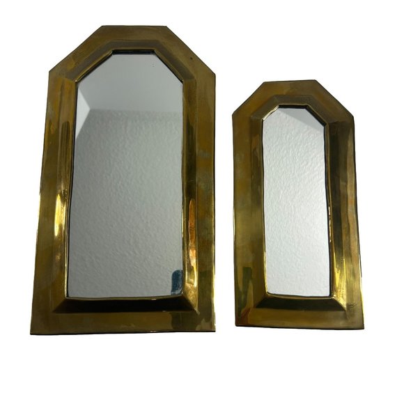 Design International Other - Design International Set of 2 Moroccan Mirrors Brass Copper Frames Two Sizes